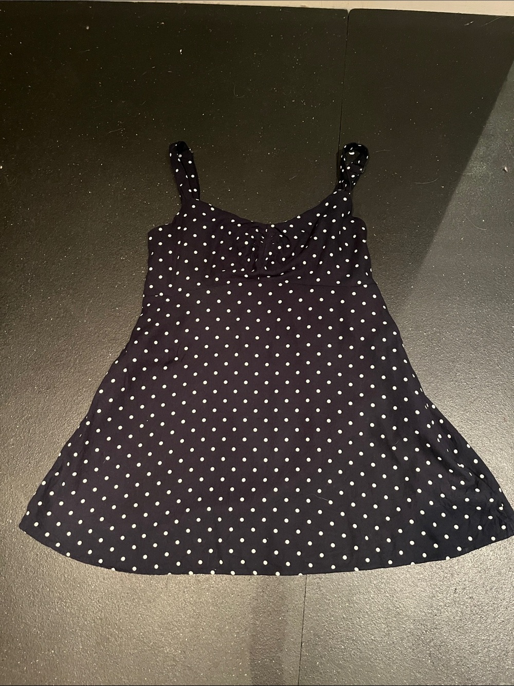 Old Navy Navy Polka Dot A-Line Mini Dress